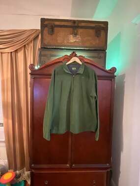 Köppen Men's 1/4 Zip Fleece Pullover Green Size XL